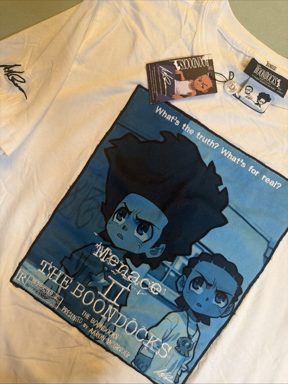 The Boondocks Riley Huey Menace II Graphic T-Shirt Large NWT Aaron McGruder